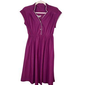 Vintage Sears Dress S Pink 70s Retro Classic Chic Mod Active Sporty Tennis 60s